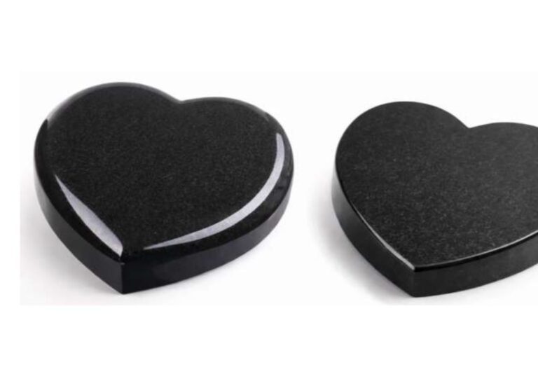 Granitowe Serca Nagrobne Premium Black – Dwa Rodzaje Wykończenia